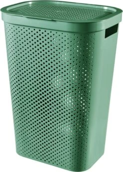 Curver Infinity Recycled Wasmand Met Deksel - 60L - 2 Stuks - Groen -Huishoudelijke Artikelen Winkel 859x1200