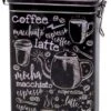 Merkloos Zwart Rechthoekig Koffieblik/bewaarblik 19 Cm - Koffie Voorraadblikken - Koffiepads/koffiecups Voorraadbussen -Huishoudelijke Artikelen Winkel 872x1200
