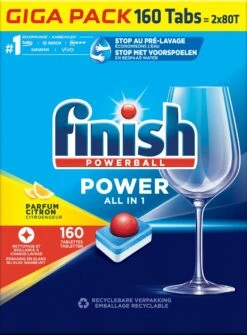 Finish Power All In One Citroen Vaatwastabletten - 160 Stuks -Huishoudelijke Artikelen Winkel 886x1200 2