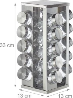 Pleasantwork Kruidenrek - Staand - Draaibaar - 20 Potjes 15 Pleasantwork Kruidenrek - Staand - Draaibaar - 20 Potjes -Huishoudelijke Artikelen Winkel 894x1200 1