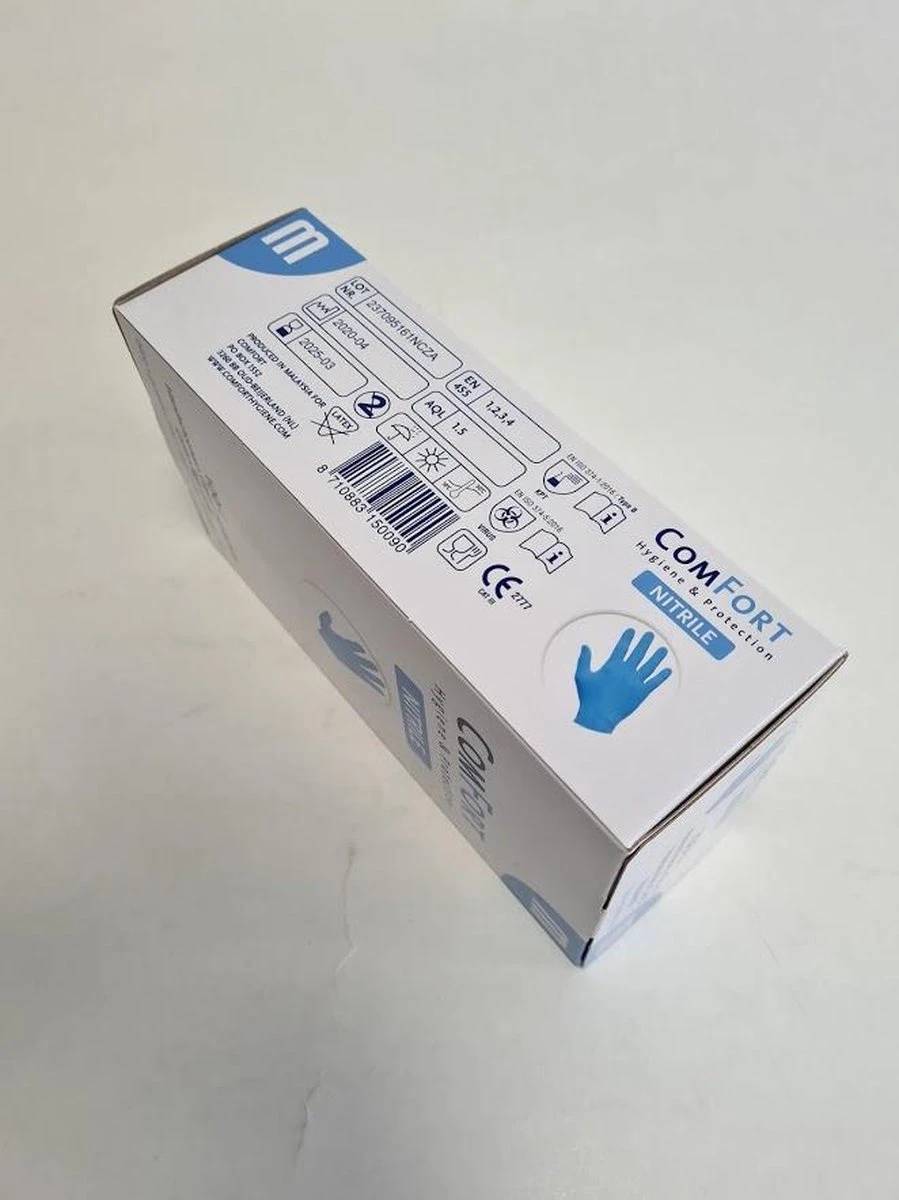 Merkloos Comfort Nitril Wegwerp Handschoenen - Poedervrij - Blauw - Maat M - 100 Stuks 4 Merkloos Comfort Nitril Wegwerp Handschoenen - Poedervrij - Blauw - Maat M - 100 Stuks - Afbeelding 2