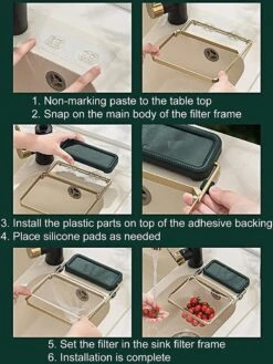 Merkloos Gootsteen Organizer - Gootsteen Afval Netje - Gootsteenontstopper -Gootsteen Zeef Netto- Sink Filter Rack Anti-Blokkeren Wegwerp-Fijne Mesh Filter Aanrecht Zeef Mesh Tas Voor Keuken- Spoelbak - Incl. 50 Netjes -Huishoudelijke Artikelen Winkel 900x1200 10