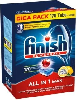 Finish All In 1 Max Citroen - Vaatwastabletten - 170 Tabs - Voordeelpak -Huishoudelijke Artikelen Winkel 932x1200