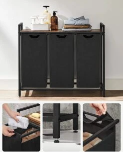 A.T. Shop Wasmand, Wascollector, Wassorteerder, 3 Compartimenten, Met Plank, Waszak Uitschuifbaar En Afneembaar, Per Zak 38 Liter 14 A.T. Shop Wasmand, Wascollector, Wassorteerder, 3 Compartimenten, Met Plank, Waszak Uitschuifbaar En Afneembaar, Per Zak 38 Liter -Huishoudelijke Artikelen Winkel 970x1200 1