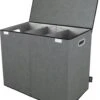 MIRI Wasmand – 3 Vakken Met Deksel – Wassorteerder – Grijs – 120 Liter – Wasbox – Opvouwbaar – Organizer Kleding – Laundry Basket 1 MIRI Wasmand – 3 Vakken Met Deksel – Wassorteerder – Grijs – 120 Liter – Wasbox – Opvouwbaar – Organizer Kleding – Laundry Basket -Huishoudelijke Artikelen Winkel 978x1200 2