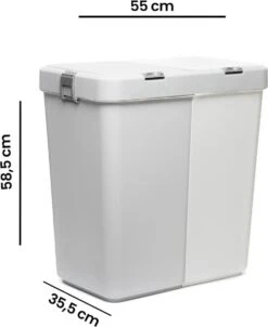 Motek® - Wasmand - 2 Vakken Met Deksel - Met Touch Deksel - Gemaakt Van 100% Gerecycled Kunststof - 80 L - Wasmand Met Deksel - Wassorteerder - Grijs - Wit 23 Motek® - Wasmand - 2 Vakken Met Deksel - Met Touch Deksel - Gemaakt Van 100% Gerecycled Kunststof - 80 L - Wasmand Met Deksel - Wassorteerder - Grijs - Wit -Huishoudelijke Artikelen Winkel 982x1200 1