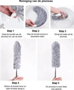 7Style Collection - Microvezel Plumeau Met Uitschuifbare Telescoopsteel Tot 280 CM - Ragebol RVS -Huishoudelijke Artikelen Winkel 987x1200